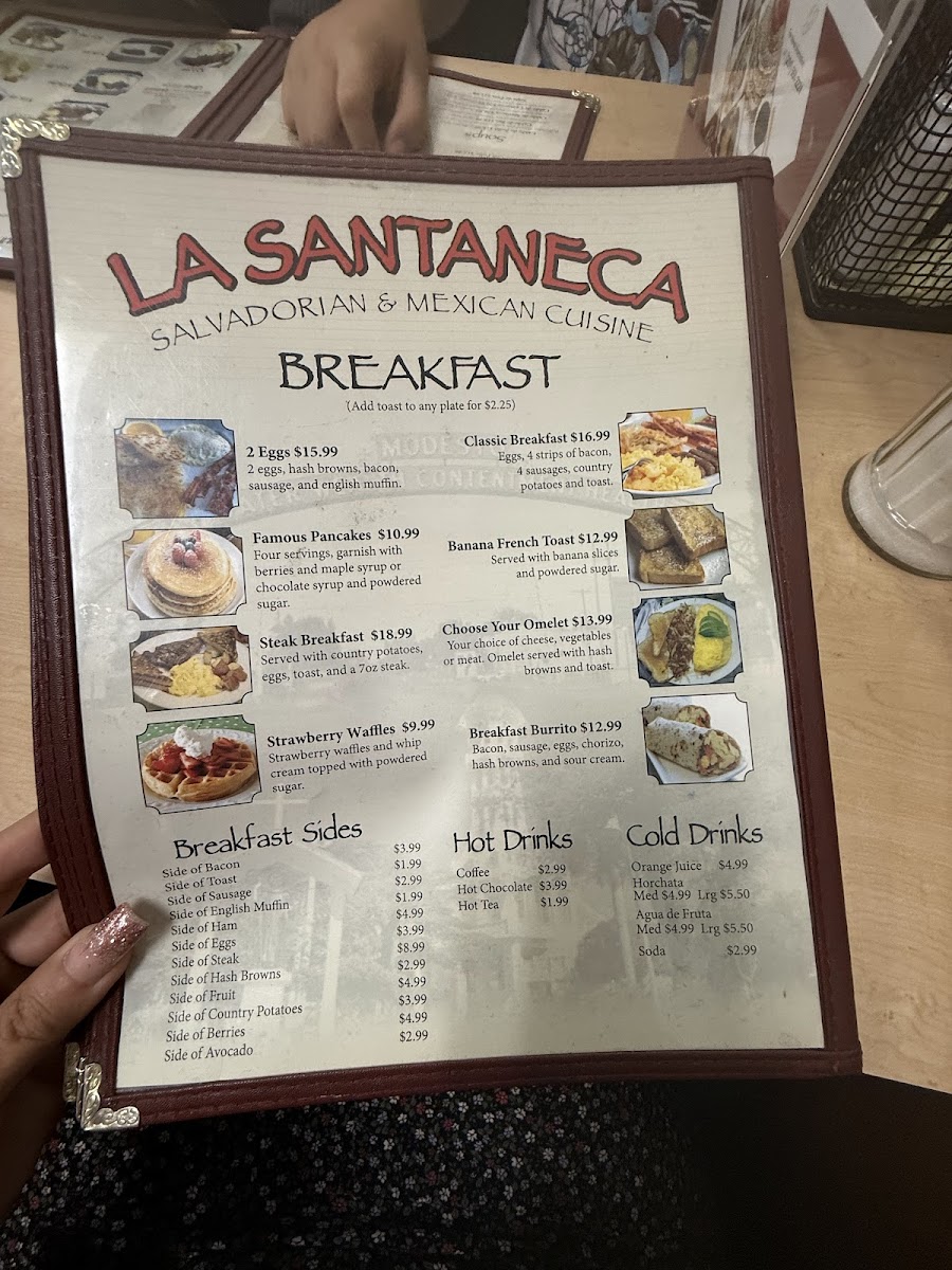 La Santaneca Pupusería Menu - Image 1
